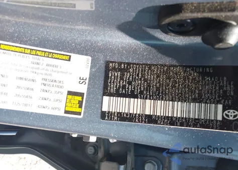 2024 Toyota Corolla Le из США, поврежденный, VIN 5YFB4MDE9RP163226